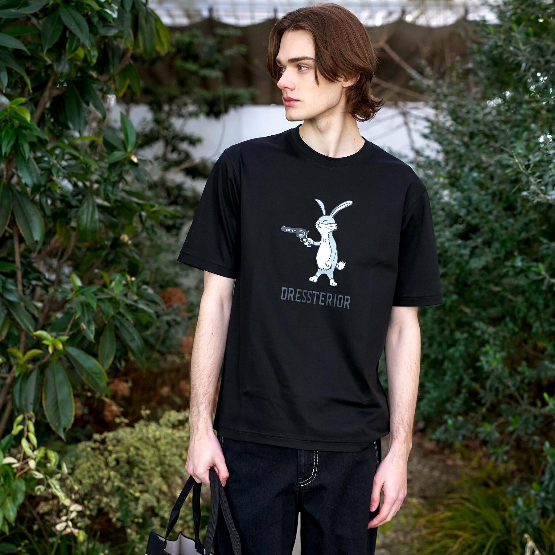 DRESSTERIOR「【接触冷感／抗菌防臭／消臭】ICE CLEAR COTTON ガンラビットTシャツ」|Tシャツ・カットソー|