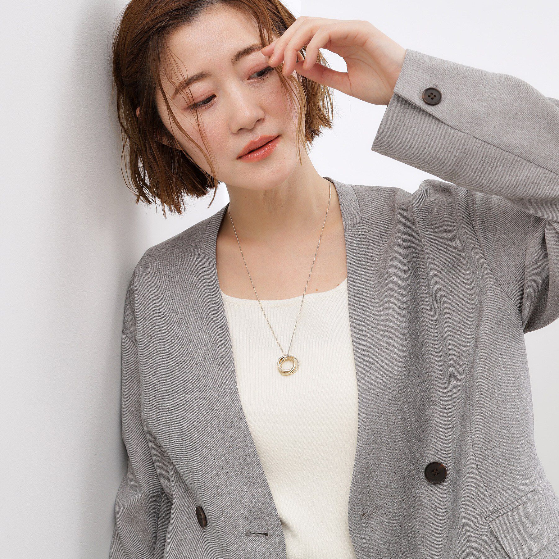 grove「カラーエポリングネックレス」|ネックレス|