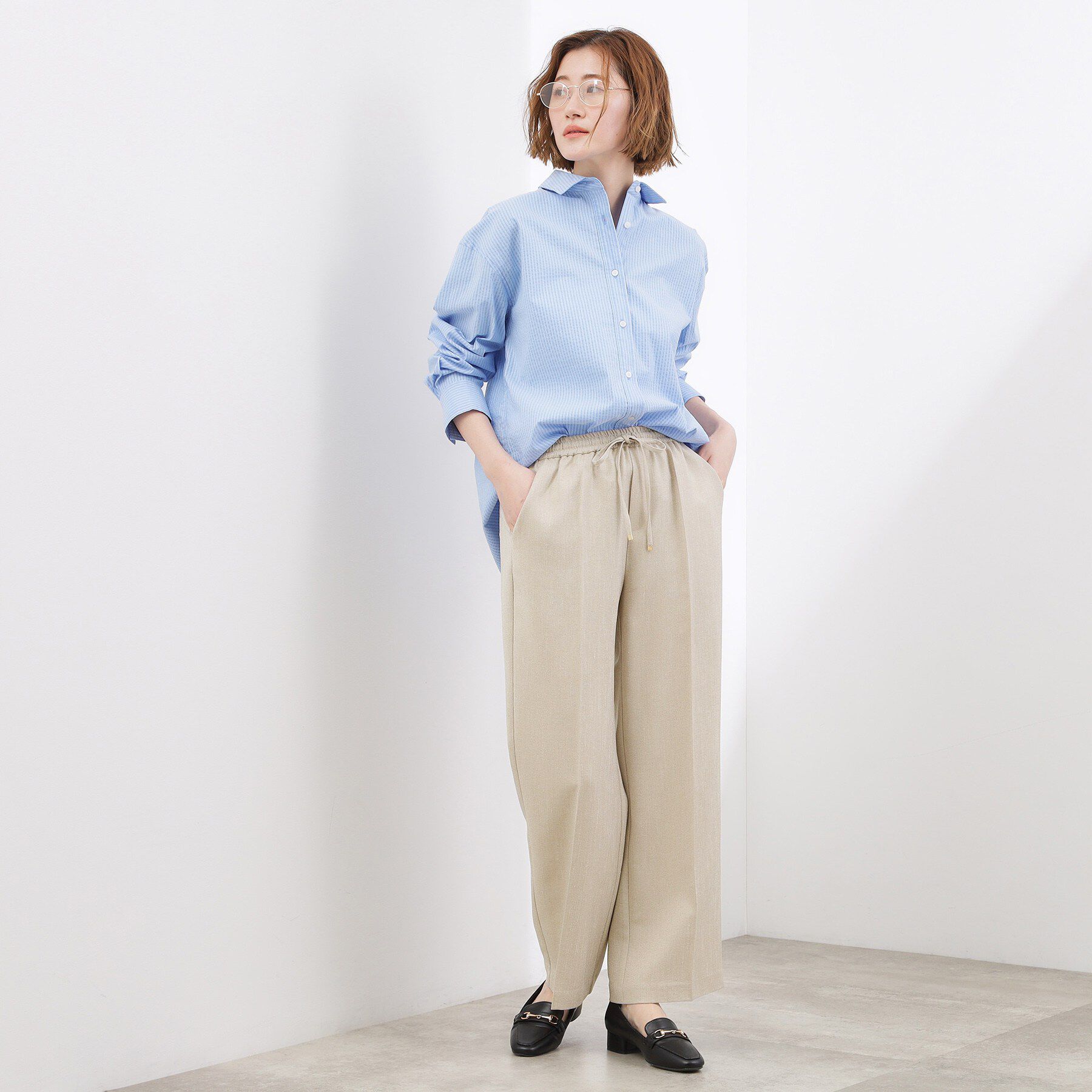grove「高評価！【カセット服】リネンライクソフトフレアパンツ」|その他|
