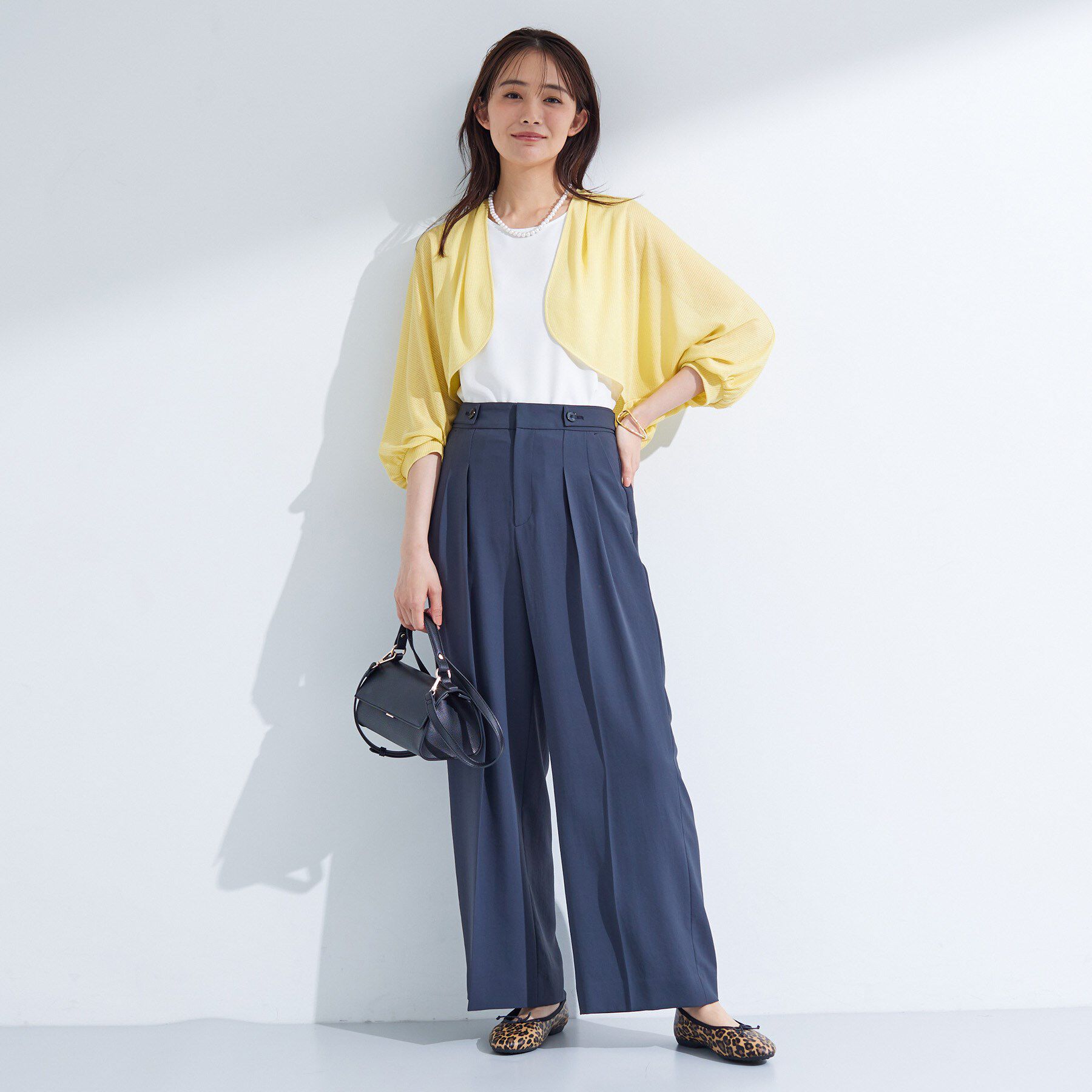 INDIVI「【軽く羽織れる】ボレロカーディガン」|カーディガン|