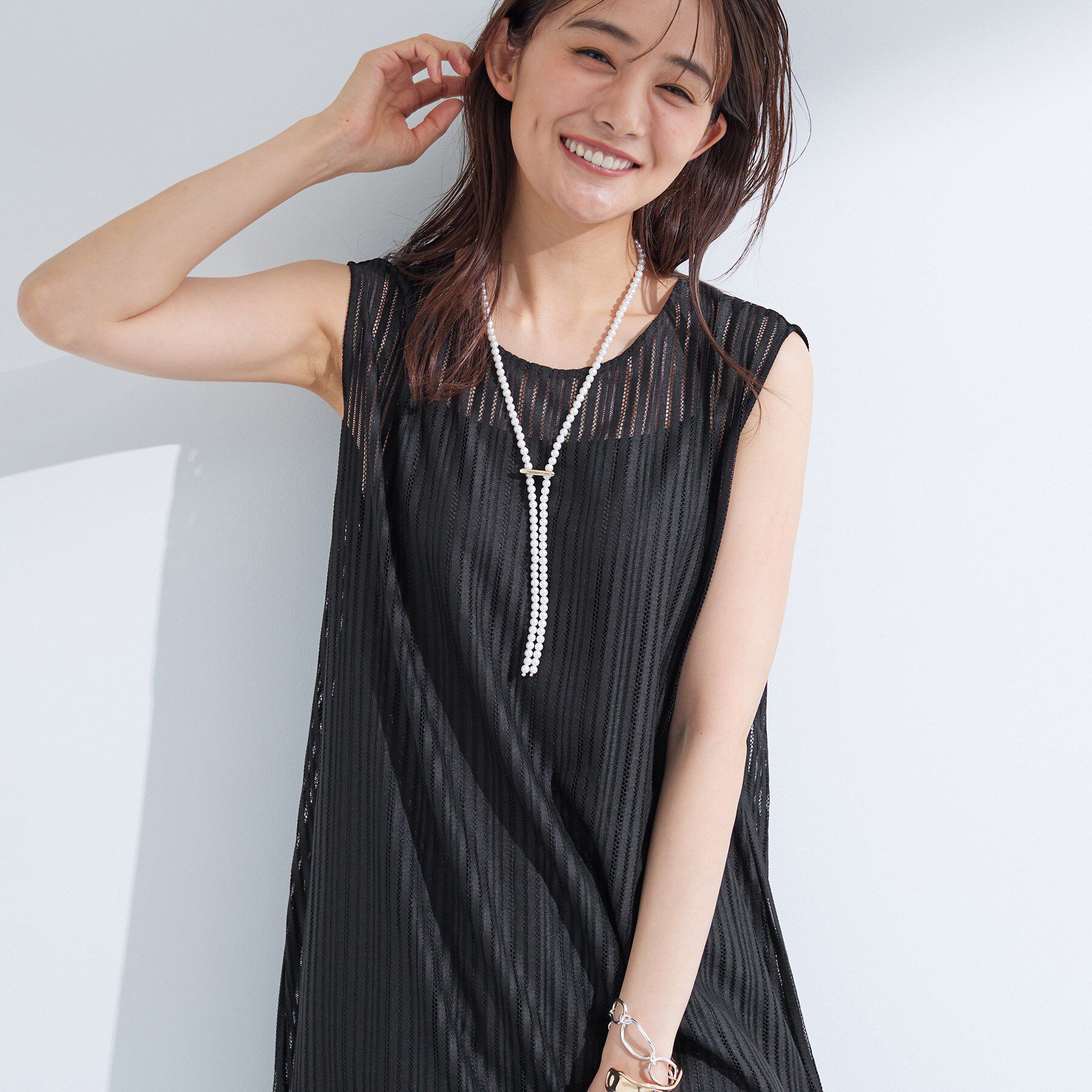INDIVI「【洗える／セットアップ可能】ラッセルチュニック」|チュニック|