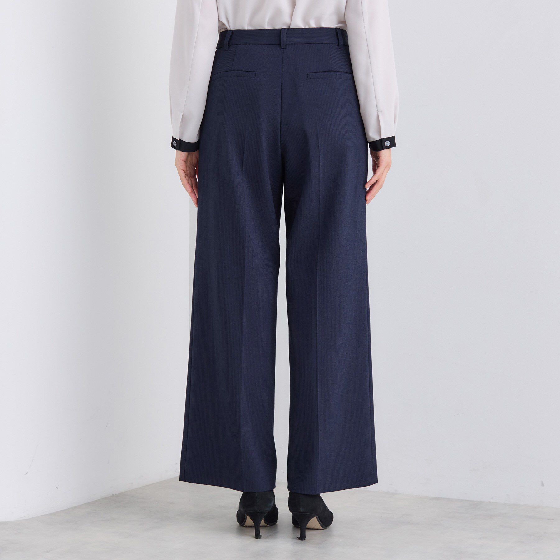 INDIVI「【日本製／通勤スーツ】プレシャスドビー ワイドパンツ」|スーツ|