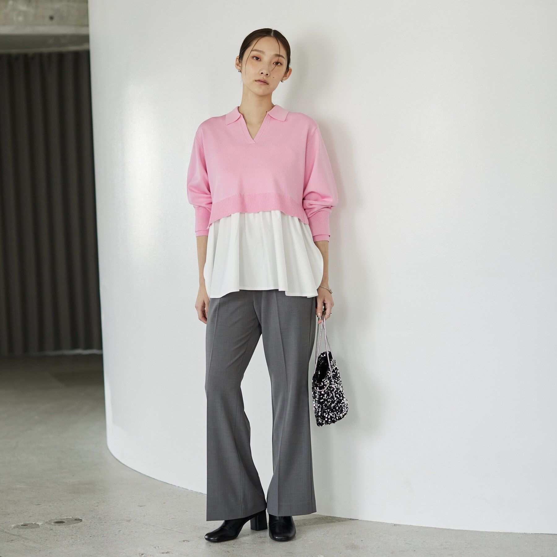 GALLEST「Comfy SET UP｜ストレートフレアパンツ【セットアップ対応／通勤／カセット服／接触冷感／UV」|その他|