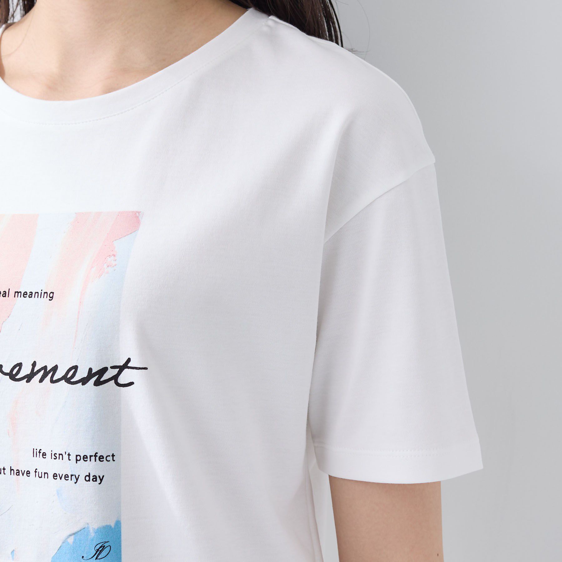INDIVI「【UVケア／選べるグラフィック】スムースジャージTシャツ」|Tシャツ・カットソー|