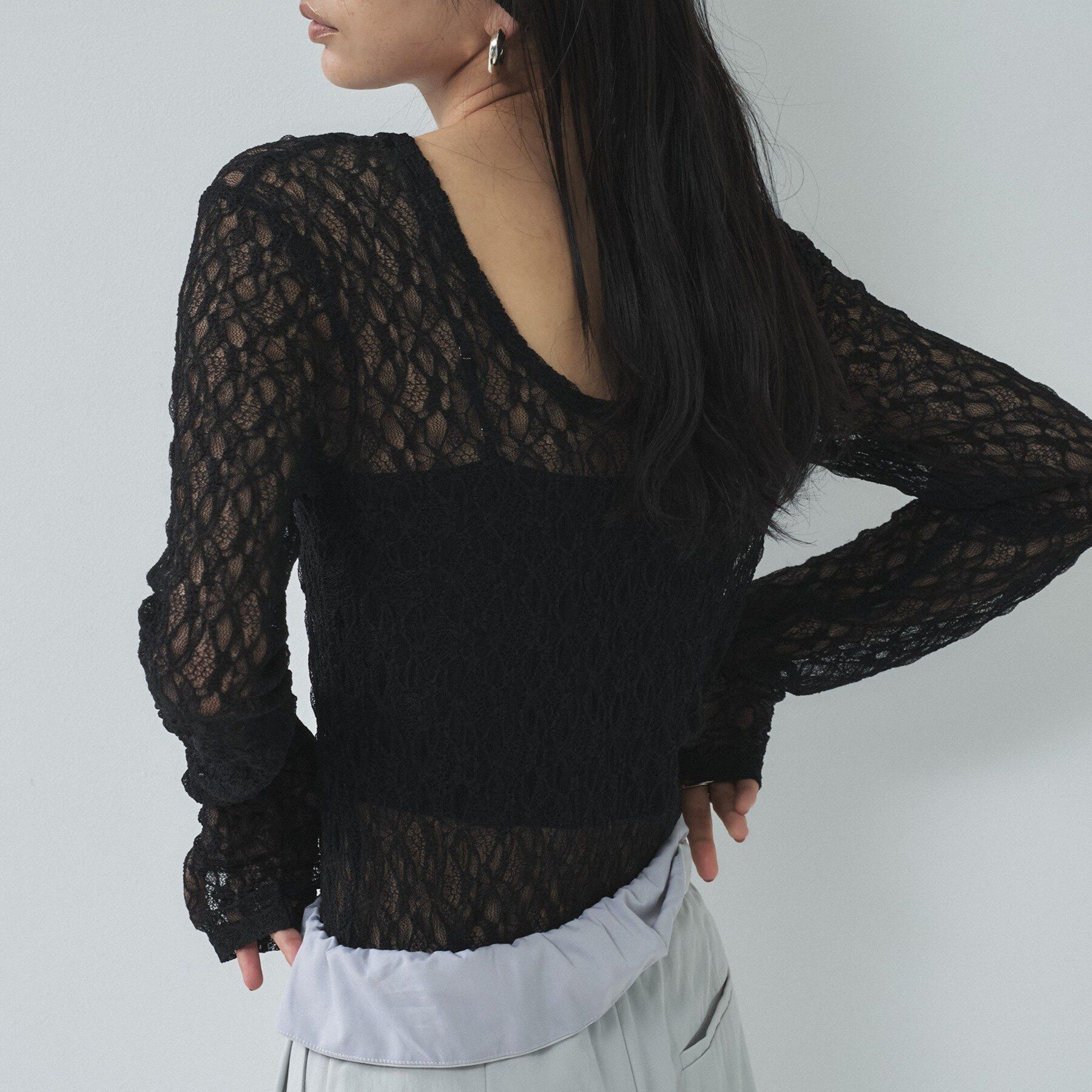 GALLEST「【一部店舗限定】バックオープンレースカットソー」|Tシャツ・カットソー|