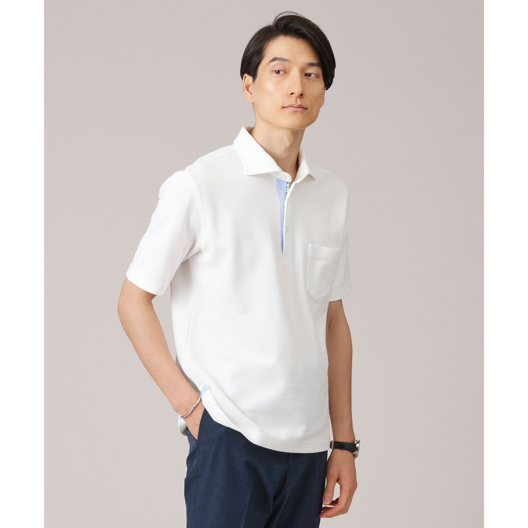 TAKEO KIKUCHI「【抗菌防臭／9色5サイズ展開】ハニカムメランジ ポロシャツ」|ポロシャツ|