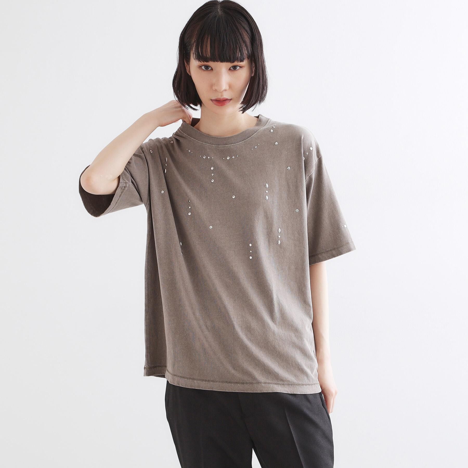 tk.TAKEO KIKUCHI「ヴィンテージライクスタッズTシャツ」|Tシャツ・カットソー|