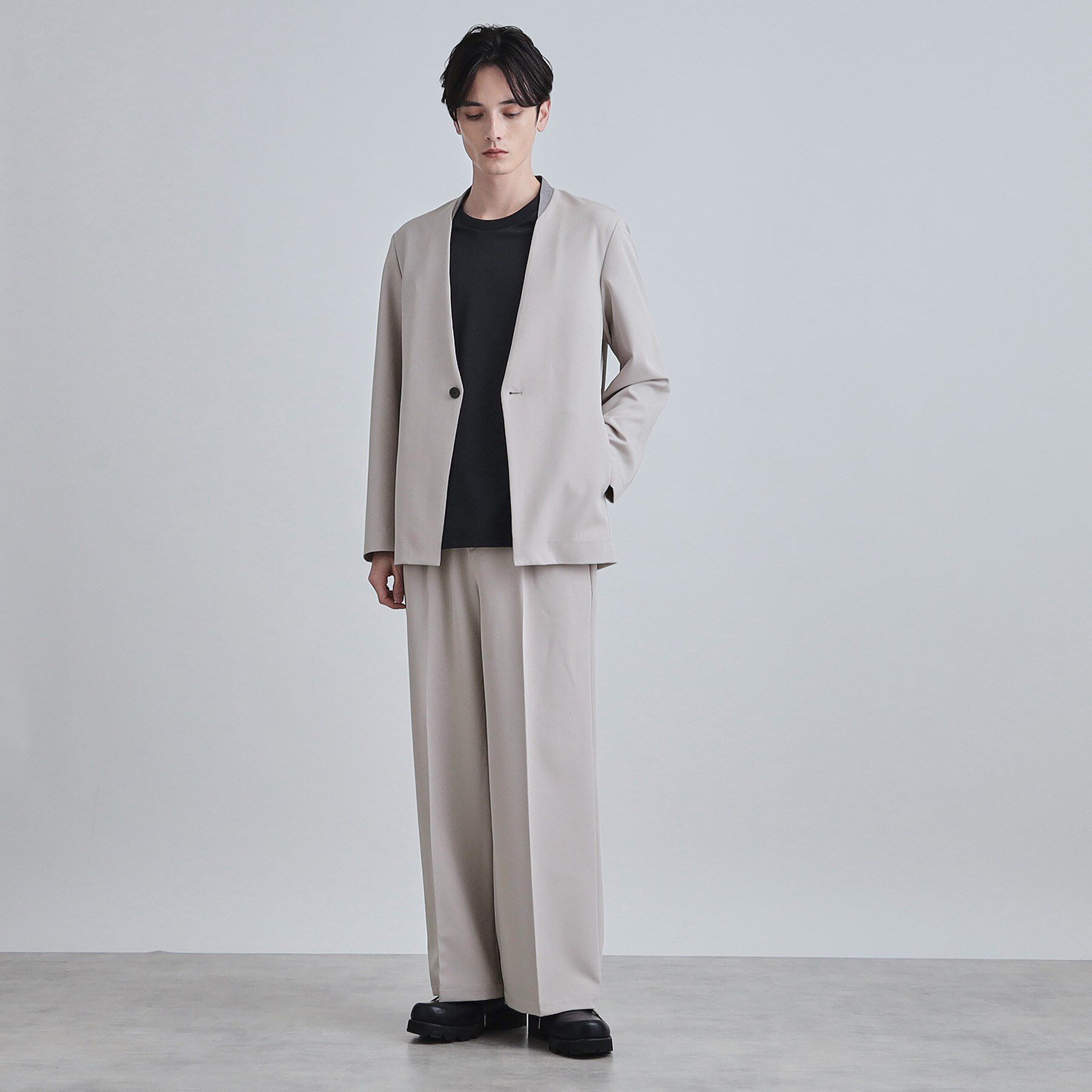 tk.TAKEO KIKUCHI「【セットアップ対応】360度ストレッチ ワイドストレートパンツ」|その他|