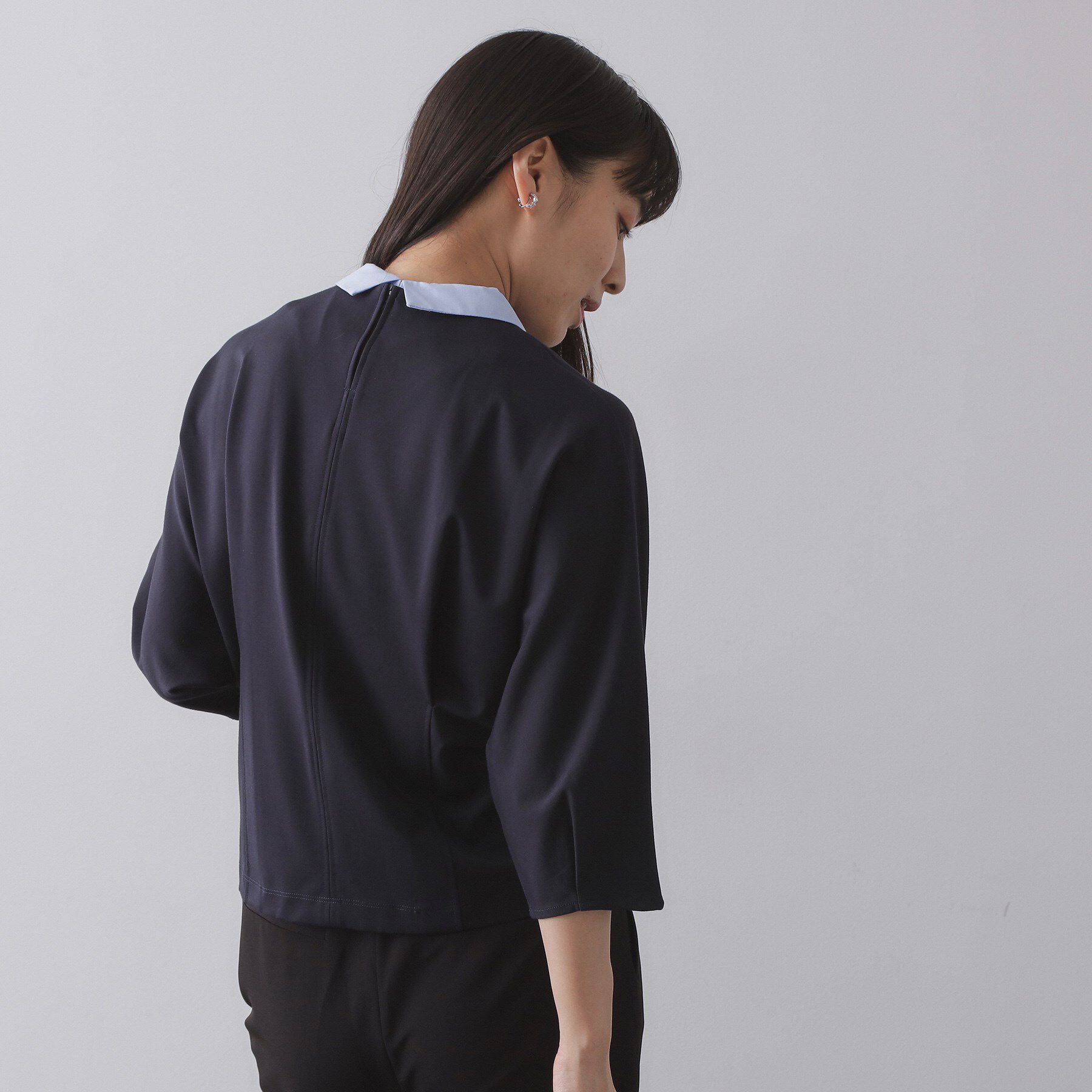 OPAQUE.CLIP「襟付きドルマントップス【洗濯機OK】」|Tシャツ・カットソー|
