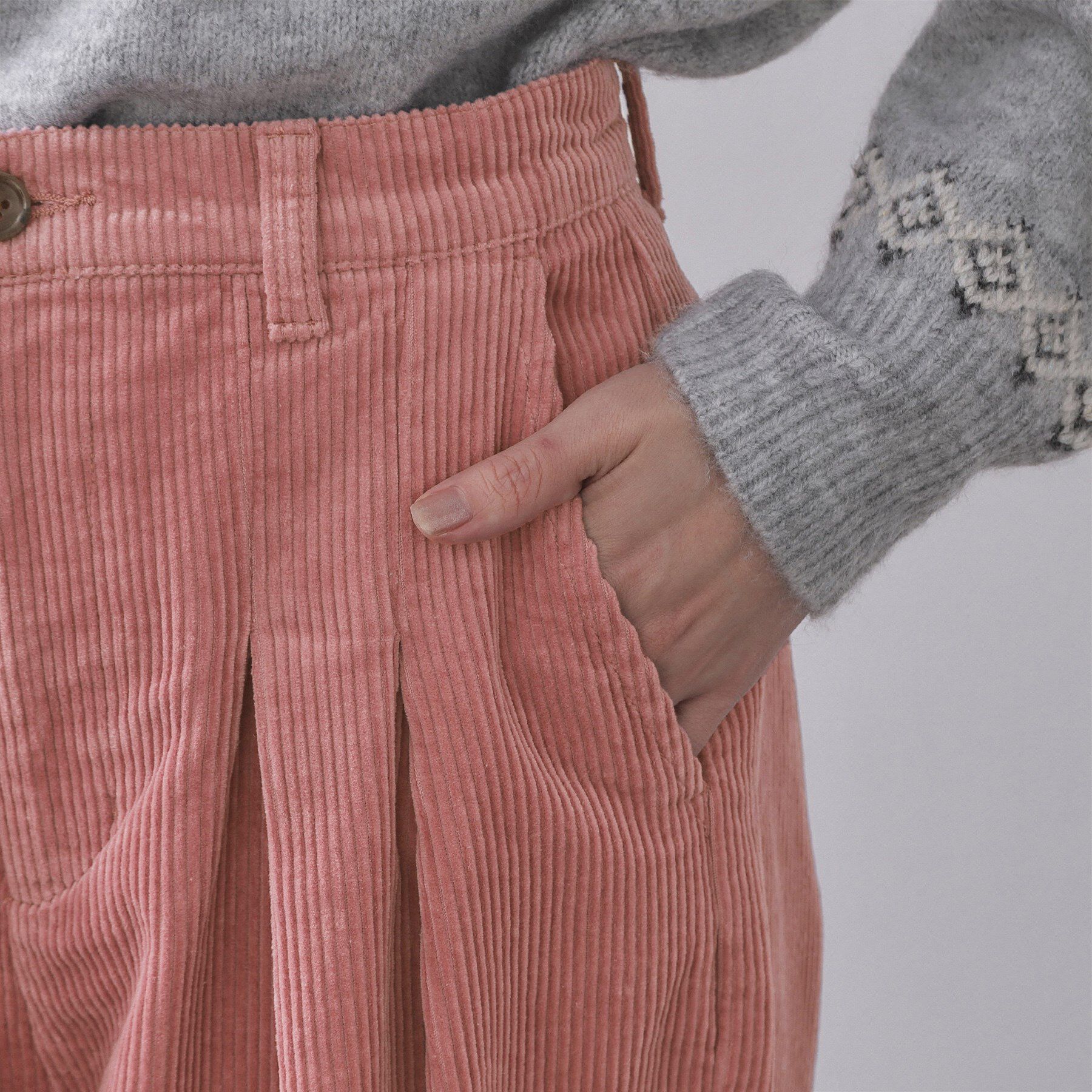 OPAQUE.CLIP「コーデュロイタックワイドパンツ【洗濯機OK】」|その他|
