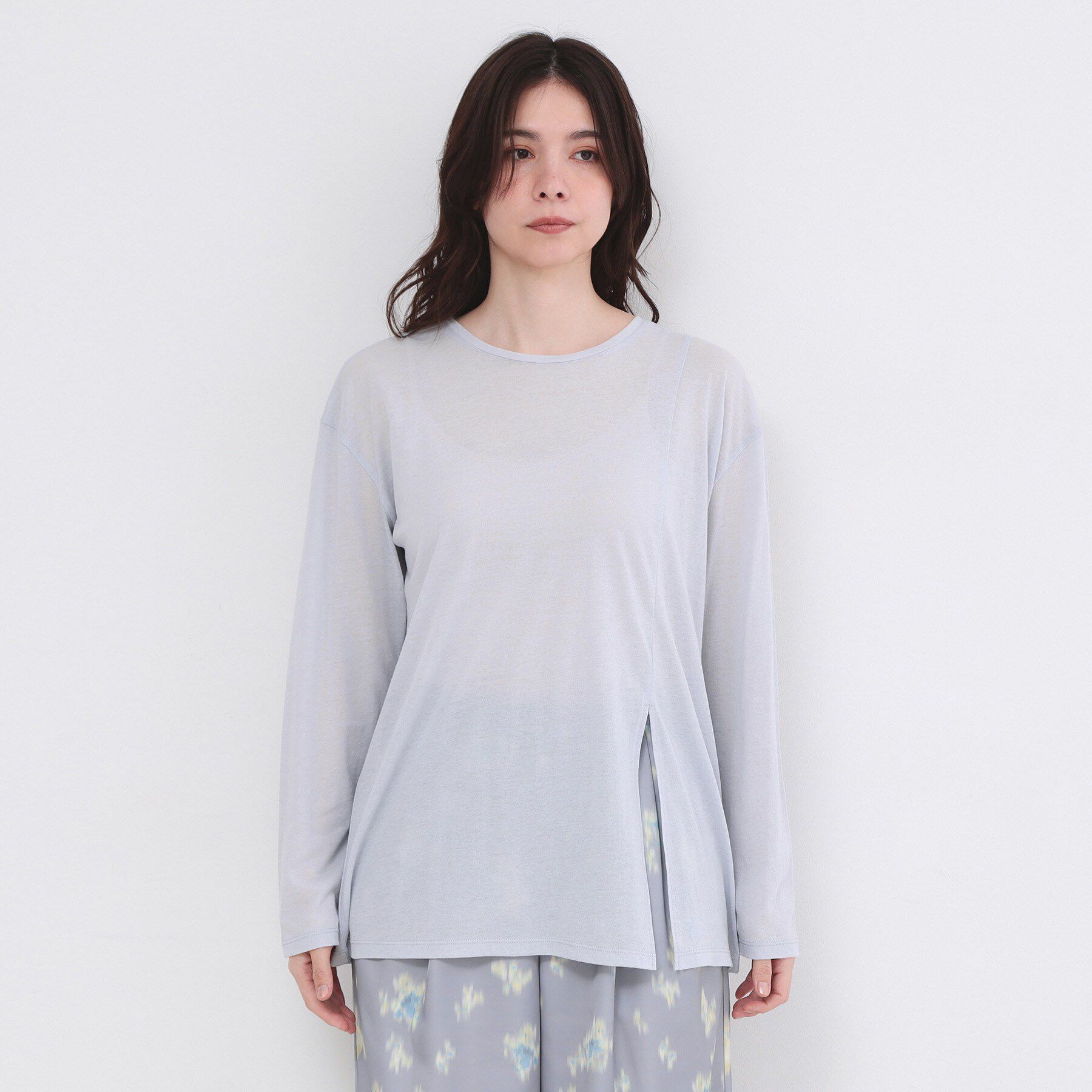 OPAQUE.CLIP「シアースリットカットソー【洗濯機OK】」|Tシャツ・カットソー|