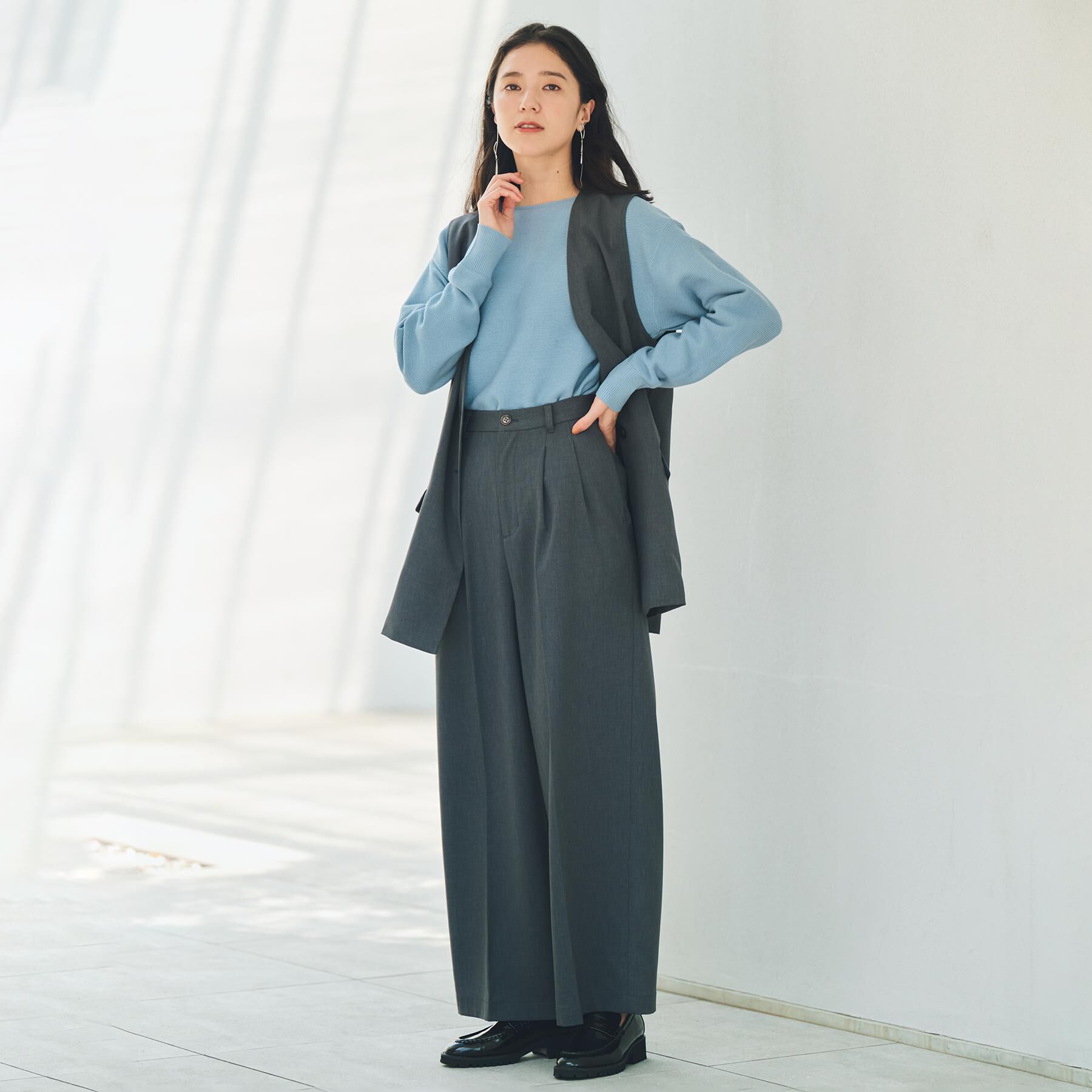 THE SHOP TK「【きれいめもカジュアルもお任せ】2タックワイドパンツ【セットアップ可】」|その他|
