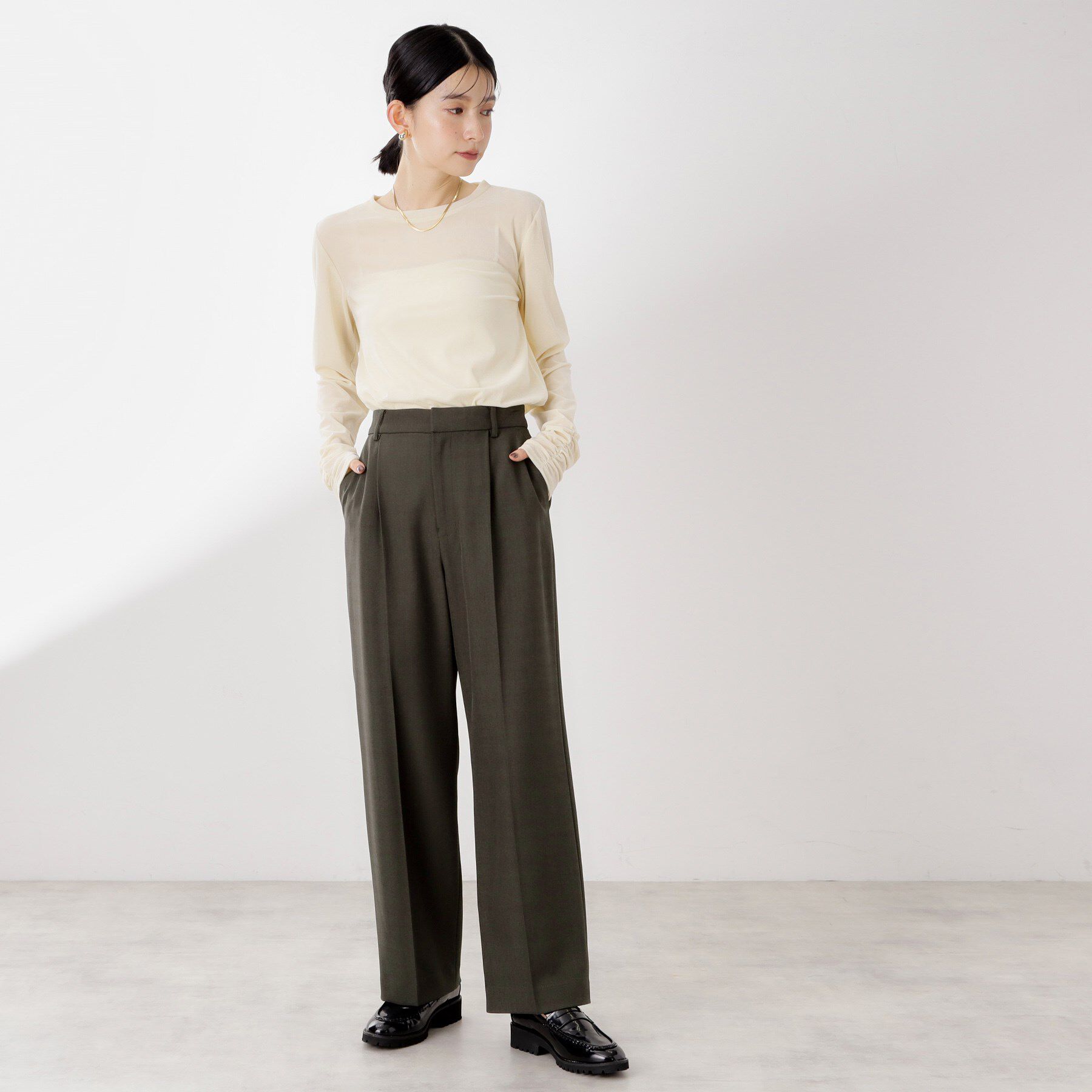 THE SHOP TK「ビジネスセミワイドパンツ【セットアップ可/洗濯機OK】/CAVIANシリーズ」|その他|