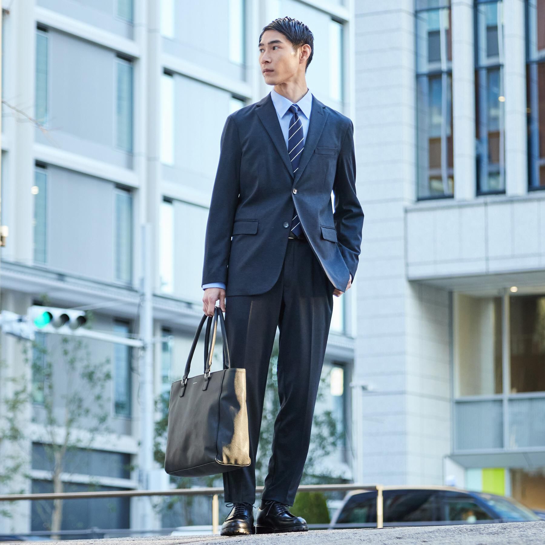 THE SHOP TK「【動きやすい、快適ビジネススラックス】TRジャージ スラックス　セットアップ可/洗濯機OK/ストレッ」|その他|