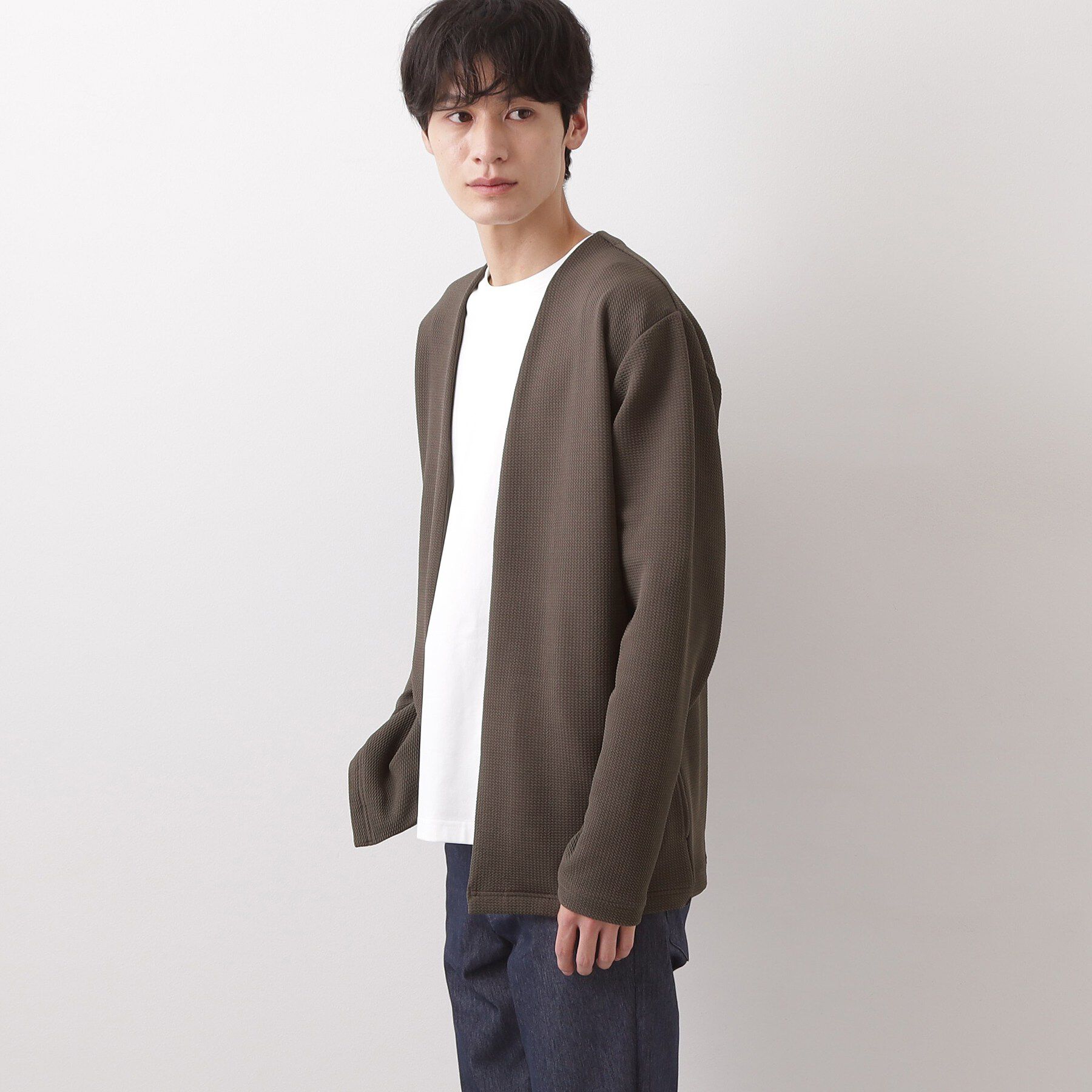 THE SHOP TK「【2点セット】カーディガン＋半袖Tシャツ 洗濯機OK」|カーディガン|