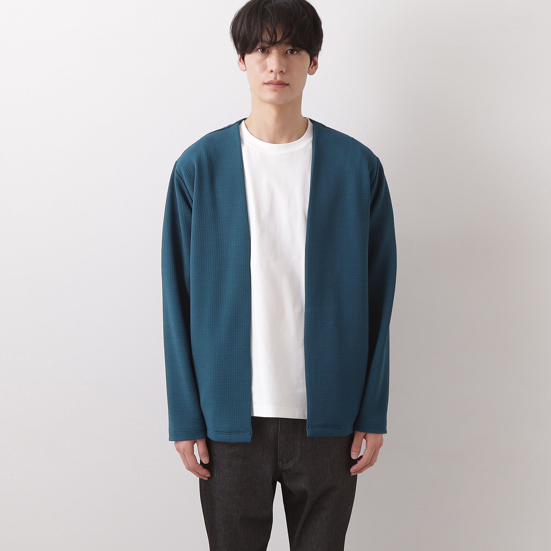 THE SHOP TK「【2点セット】カーディガン＋半袖Tシャツ 洗濯機OK」|カーディガン|