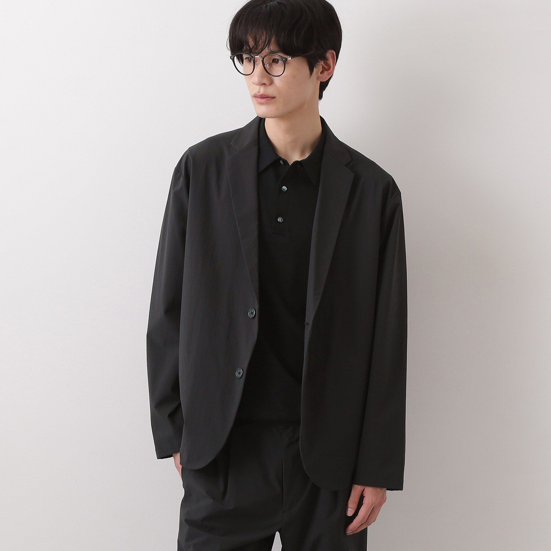 THE SHOP TK「《KURO》コーデュラナイロン ジャケット セットアップ可／防シワ／撥水／ストレッチ」|テーラードジャケット|