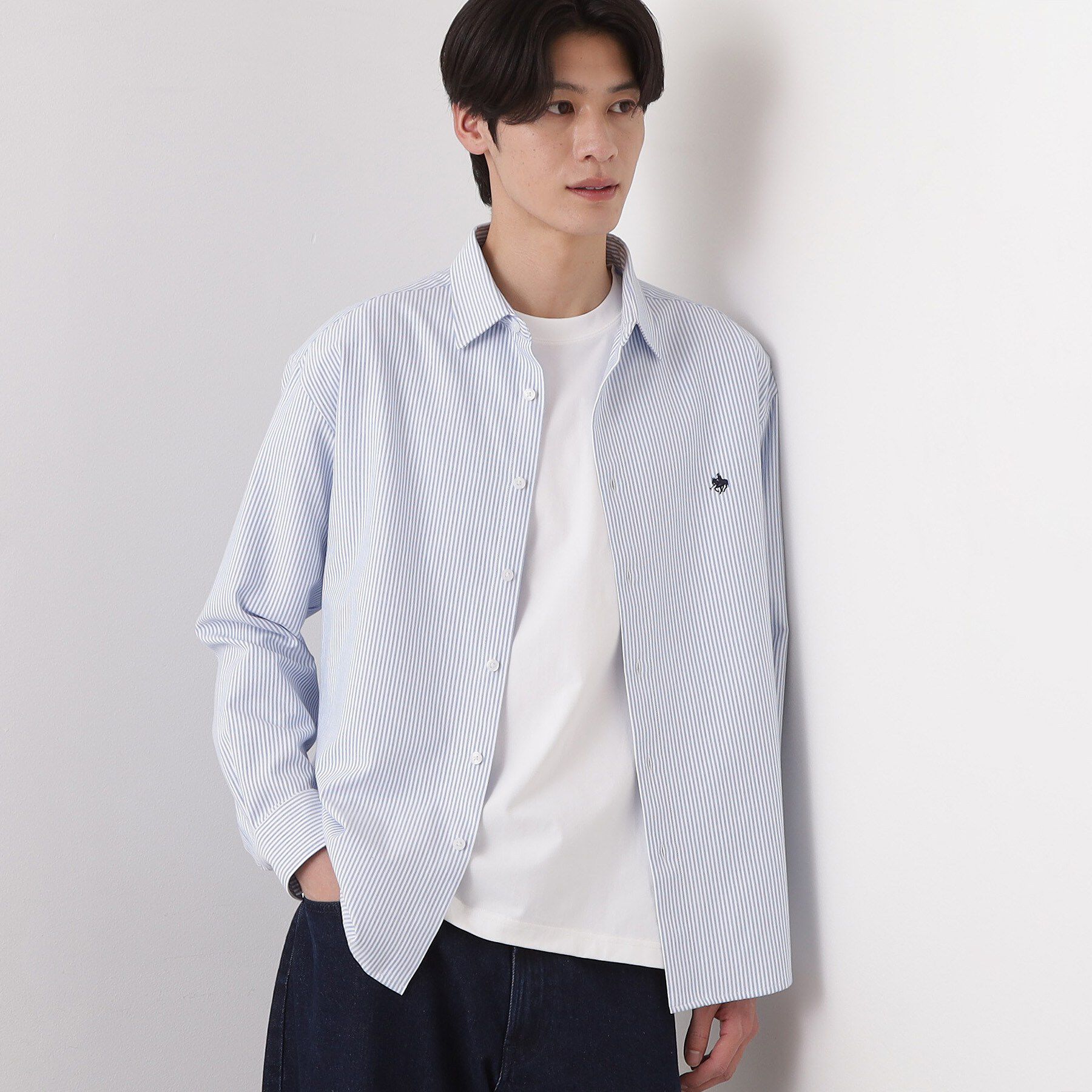 THE SHOP TK「【POLO BCS 別注】 アソート長袖シャツ ストライプ／グレー／デニム」|シャツ・ブラウス|