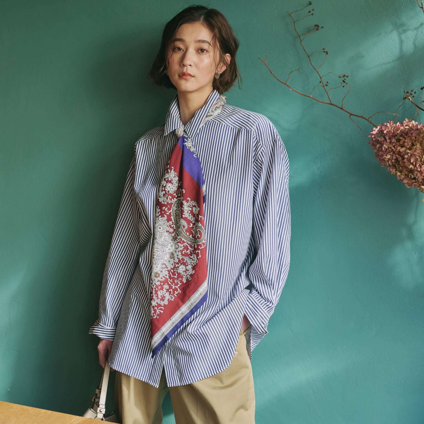 THE SHOP TK「ゆったりシルエットで体型カバー ロングシャツ」|シャツ・ブラウス|