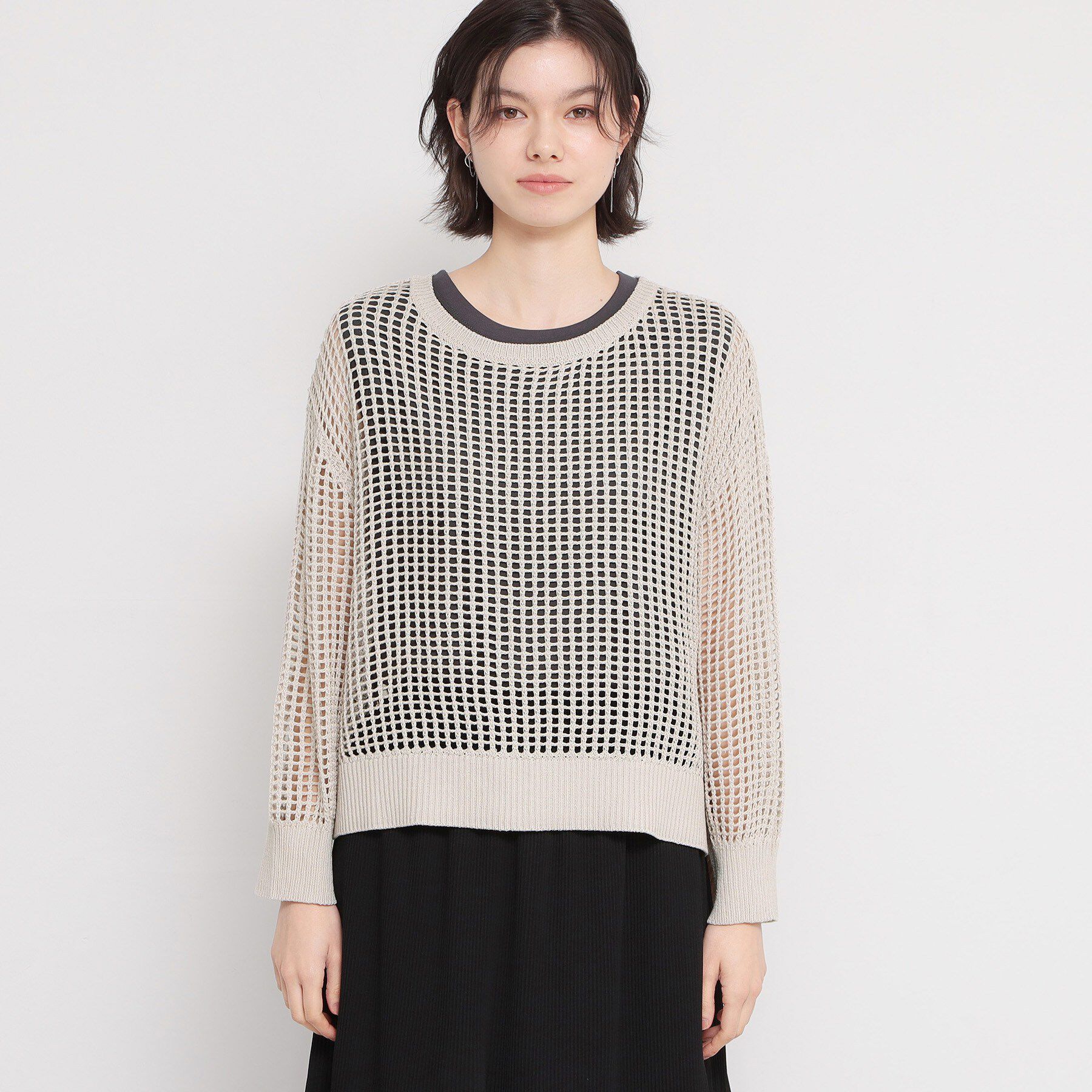 THE SHOP TK「メッシュニットプルオーバー」|ニット・セーター|