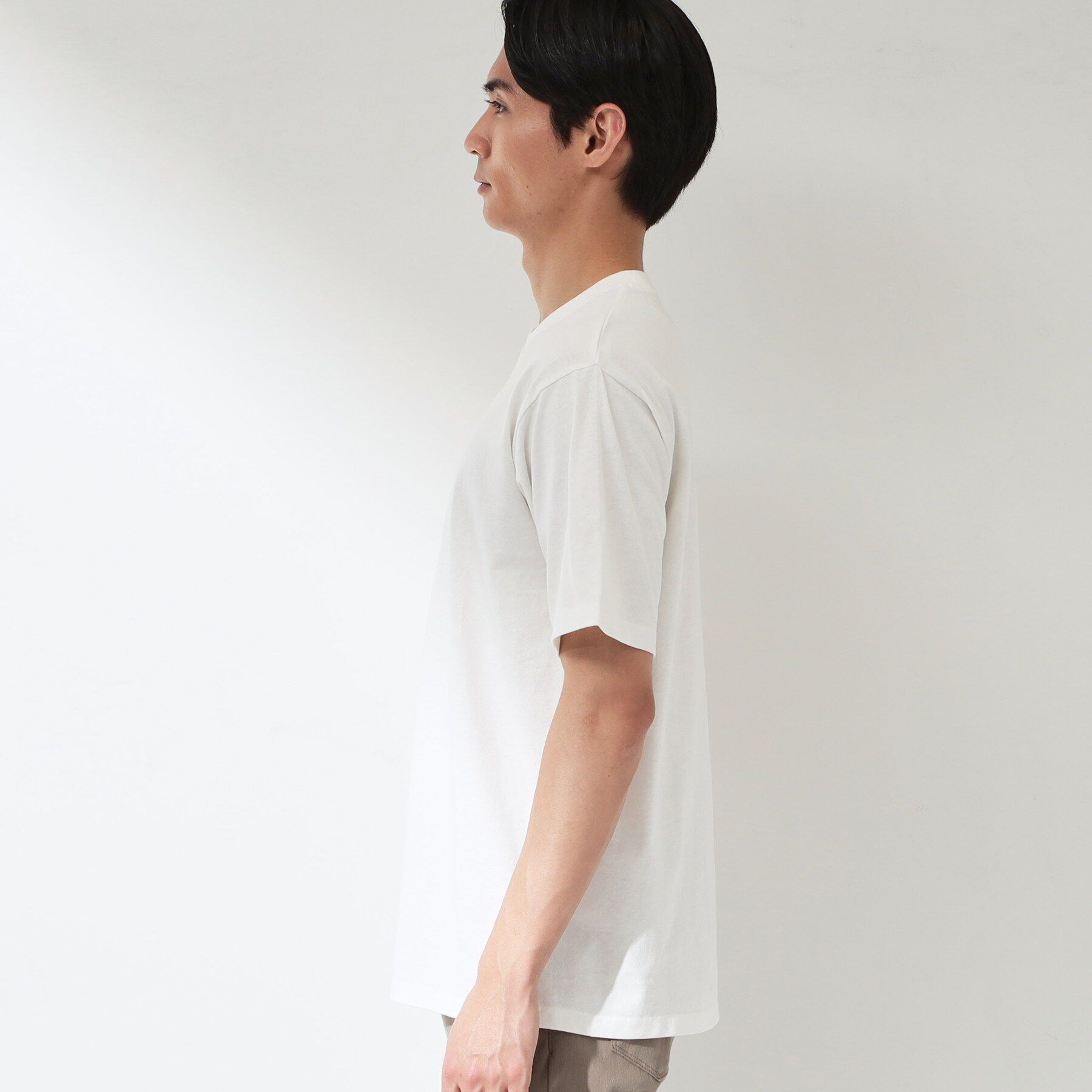 THE SHOP TK「【なめらかでソフトな肌触り】ロゴ コットン半袖Tシャツ 洗濯機OK」|Tシャツ・カットソー|