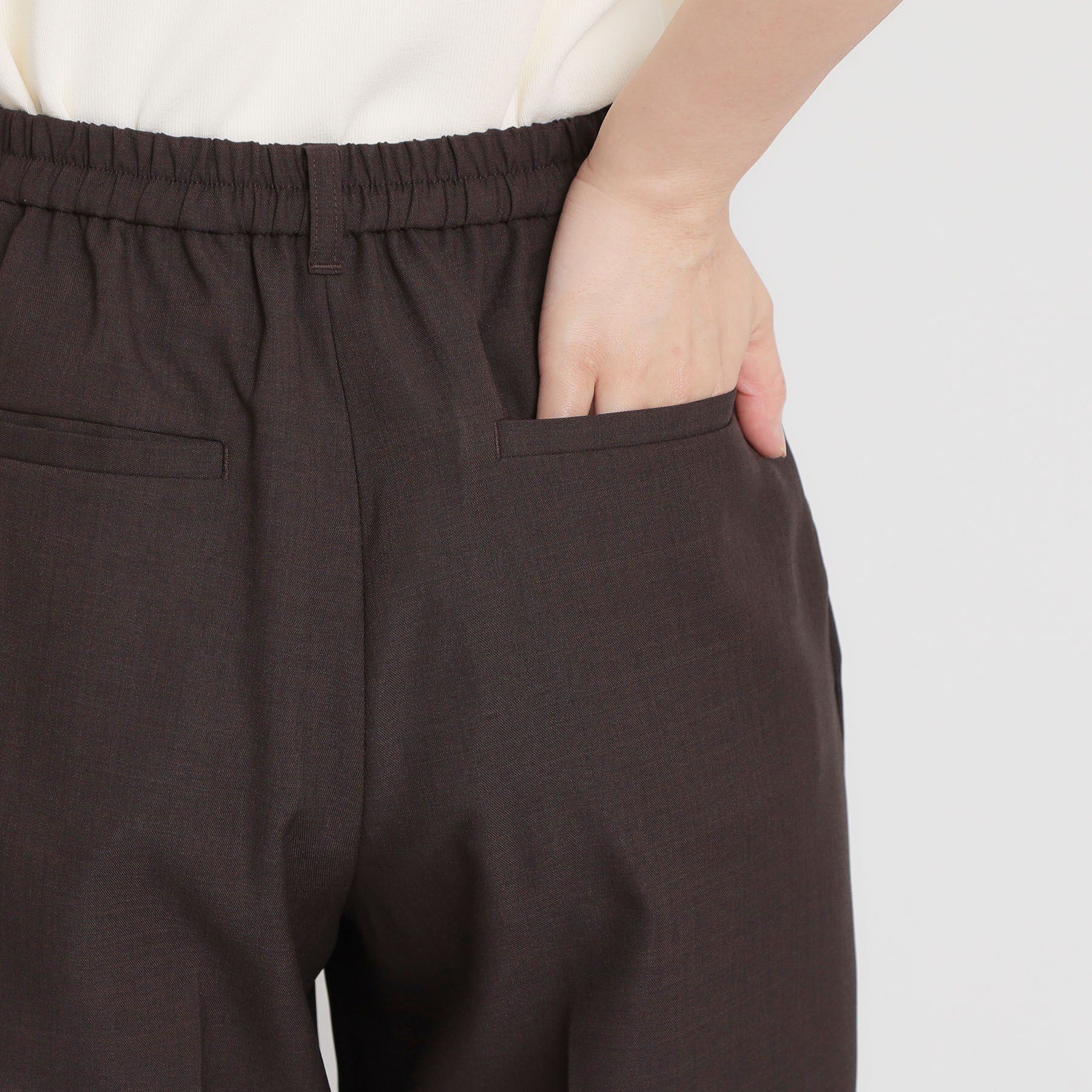 THE SHOP TK「【XS-XL/洗える】オン・オフ問わずきれいに決まる 麻調ワイドパンツ」|その他|