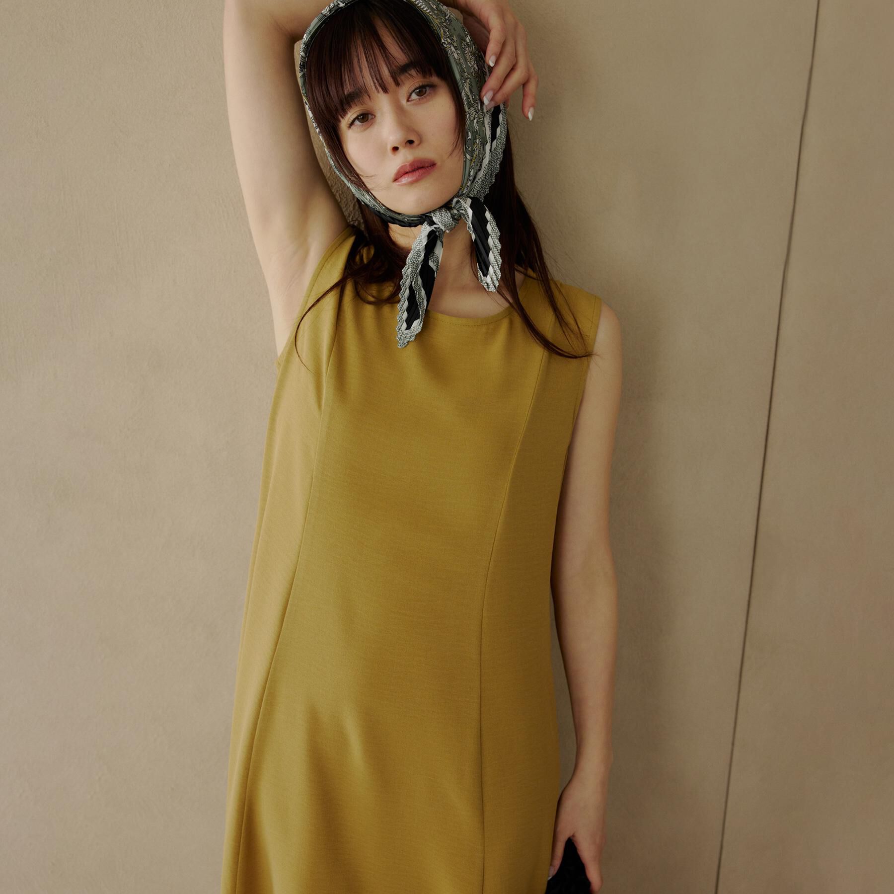 THE SHOP TK「【ひんやり／防しわ／吸水速乾／UV】美しさを1日中キープ ノースリーブフレアワンピース」|ワンピース|