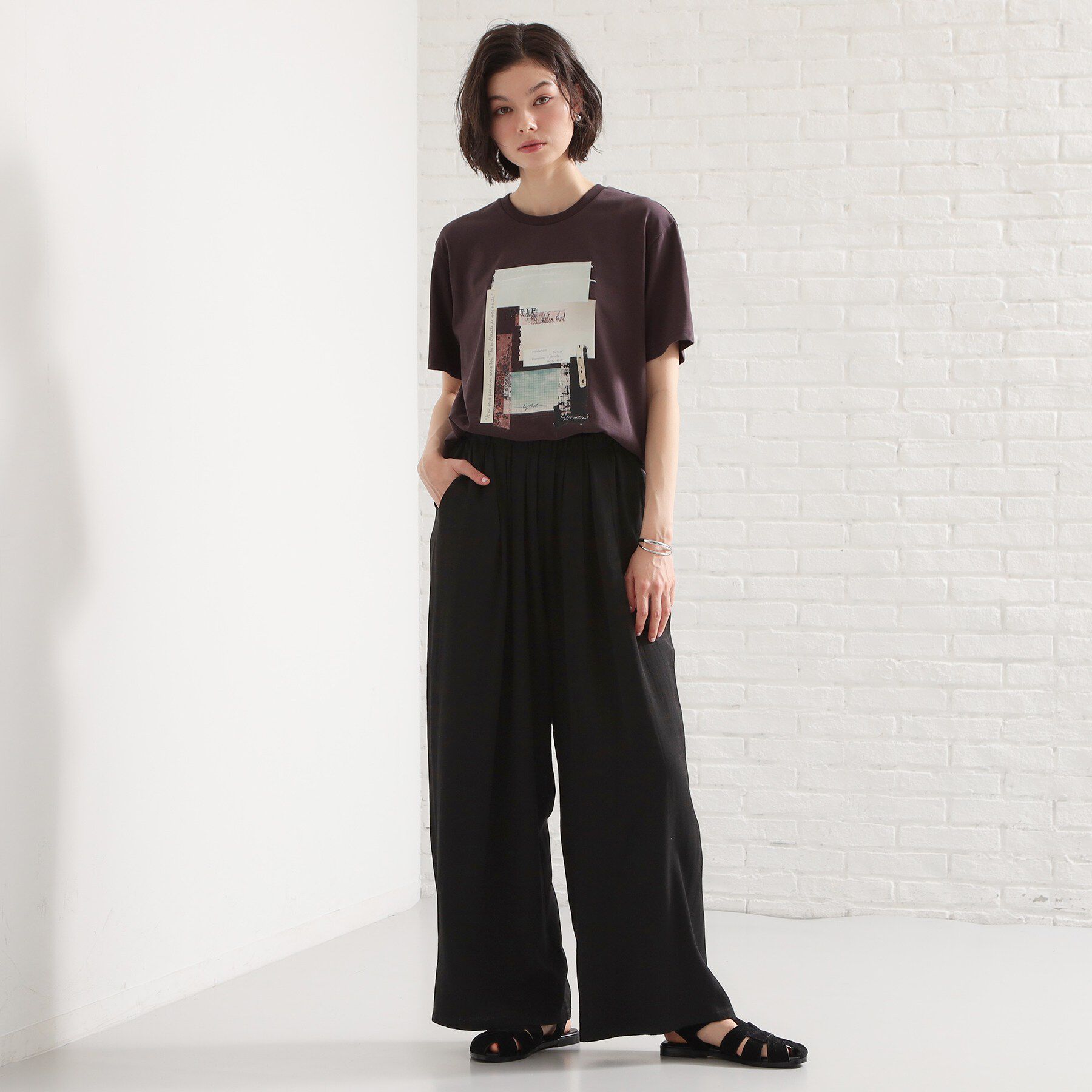 THE SHOP TK「さらりと心地よい リネンライクワイドパンツ」|その他|