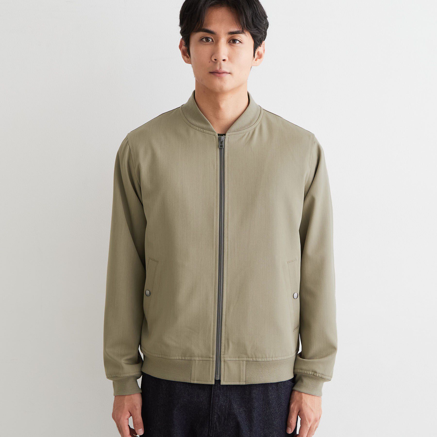 THE SHOP TK「【洗濯機OK／ストレッチ】FLEX LINE リブブルゾン」|ブルゾン・スタジャン|