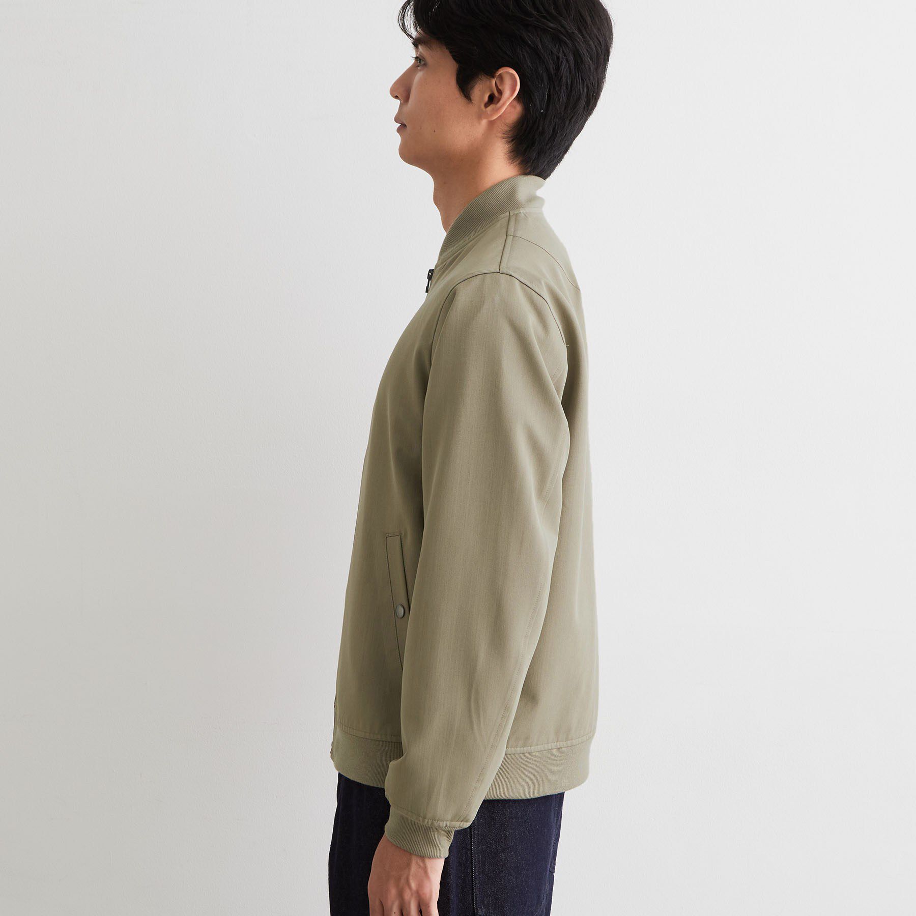 THE SHOP TK「【洗濯機OK／ストレッチ】FLEX LINE リブブルゾン」|ブルゾン・スタジャン|
