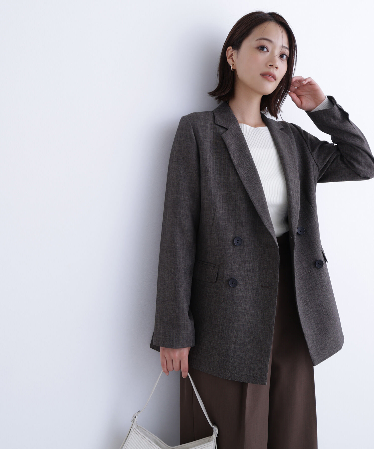  「シャークスキン SETUPダブルブレストジャケット」|その他|