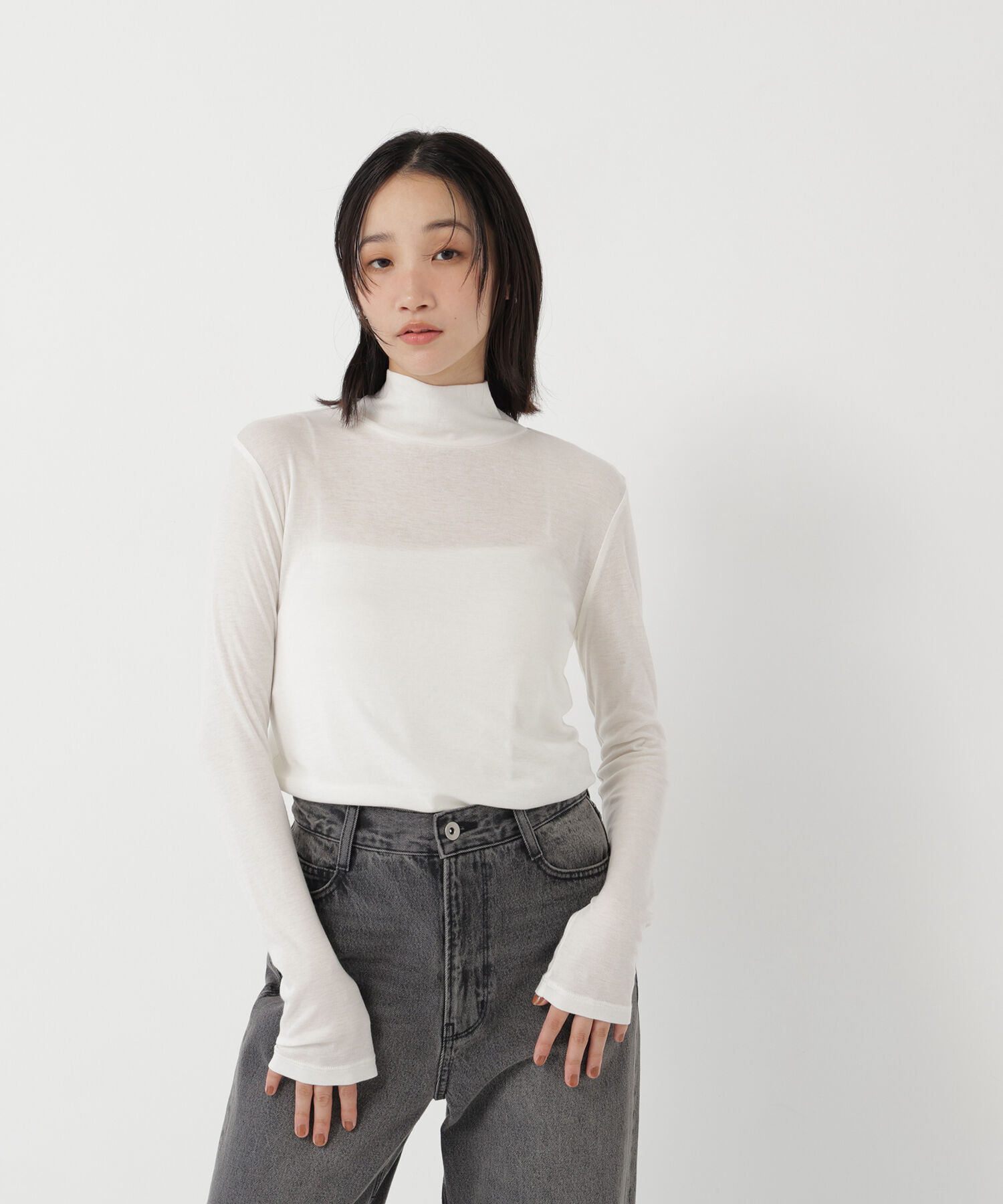  「ハイネックカットソー」|Tシャツ・カットソー|