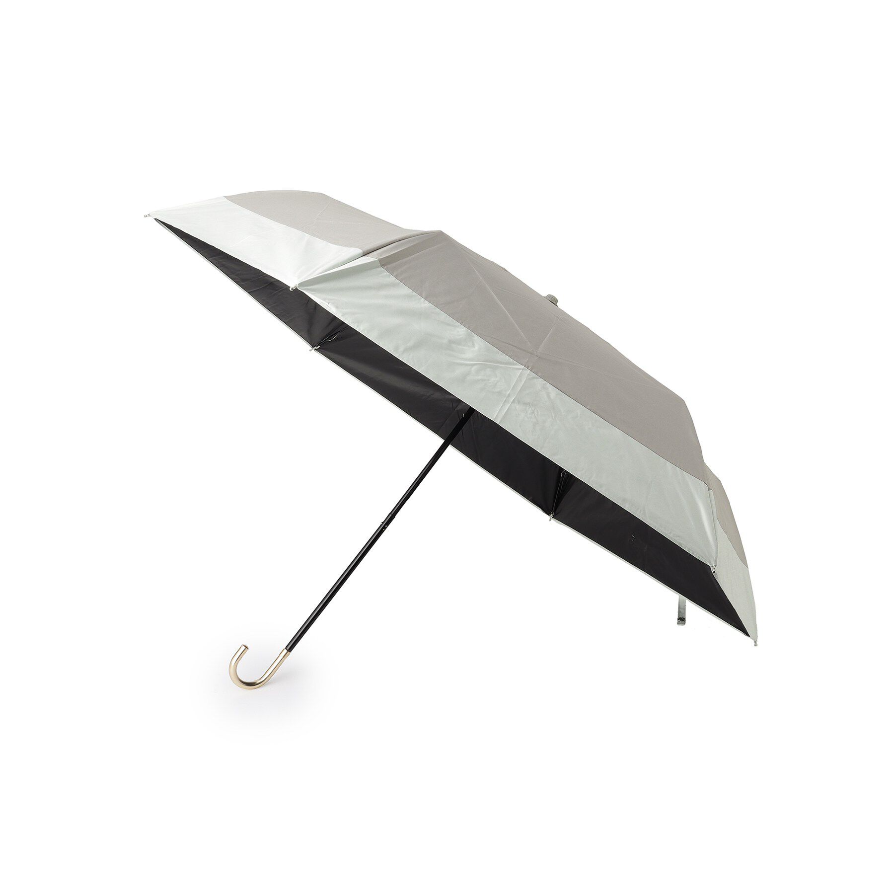 SHOO･LA･RUE「【because】【晴雨兼用】バイカラーが上品　コンパクト折り畳み傘」|傘|グレー(212)