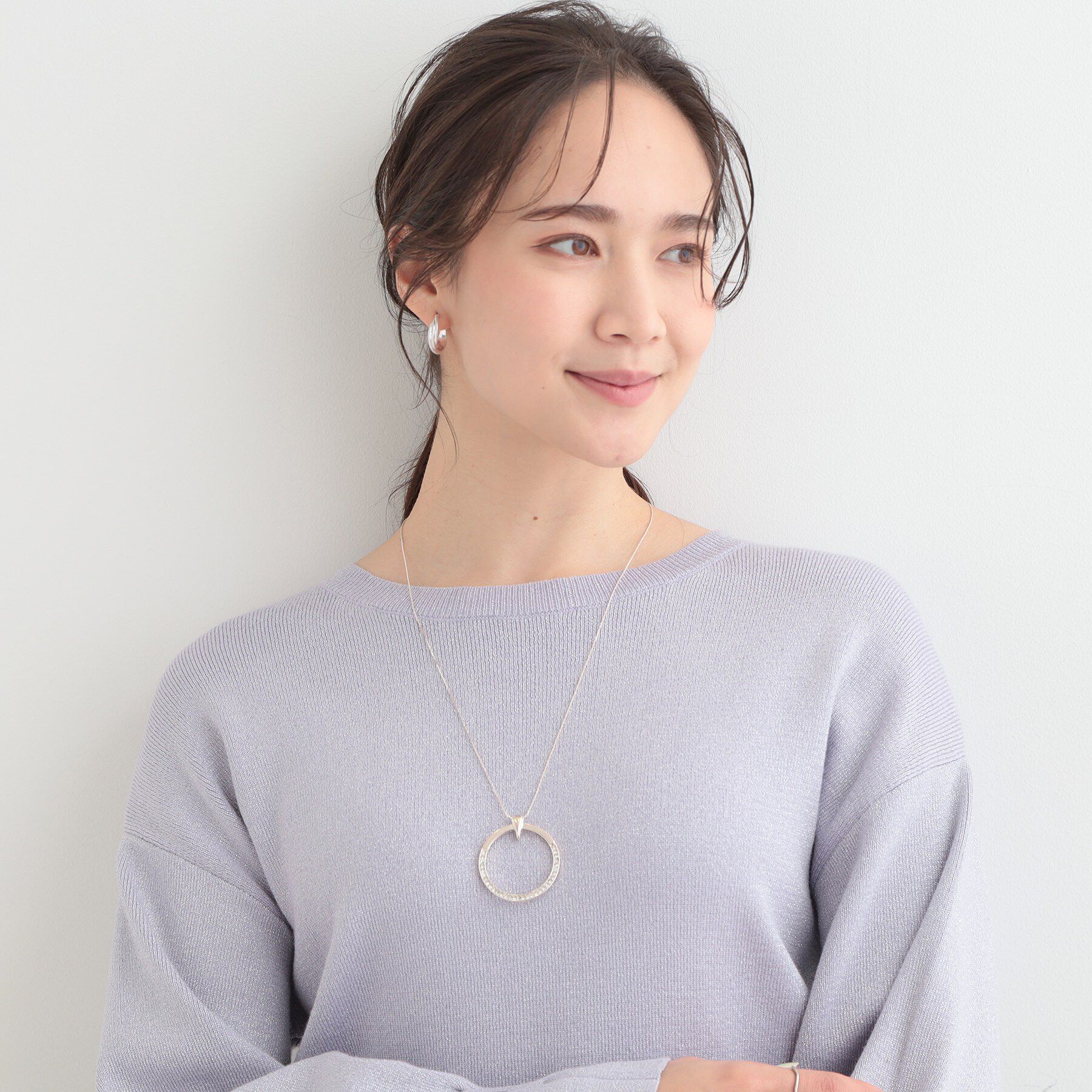 SHOO･LA･RUE「サークルキラキラネックレス」|ネックレス|