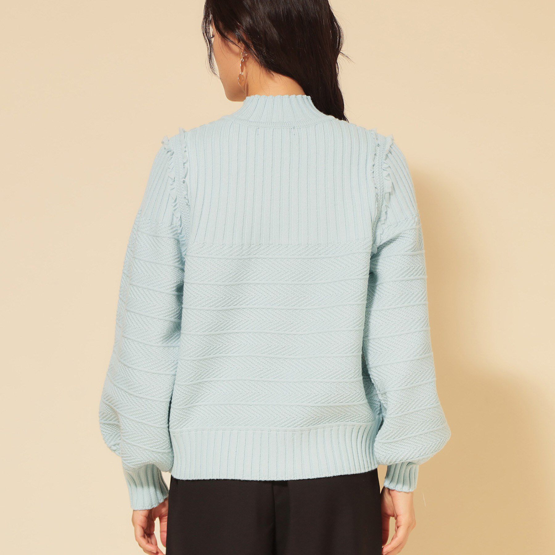 SunaUna「【COLLECTION LINE】編変化シフォンニット」|ニット・セーター|