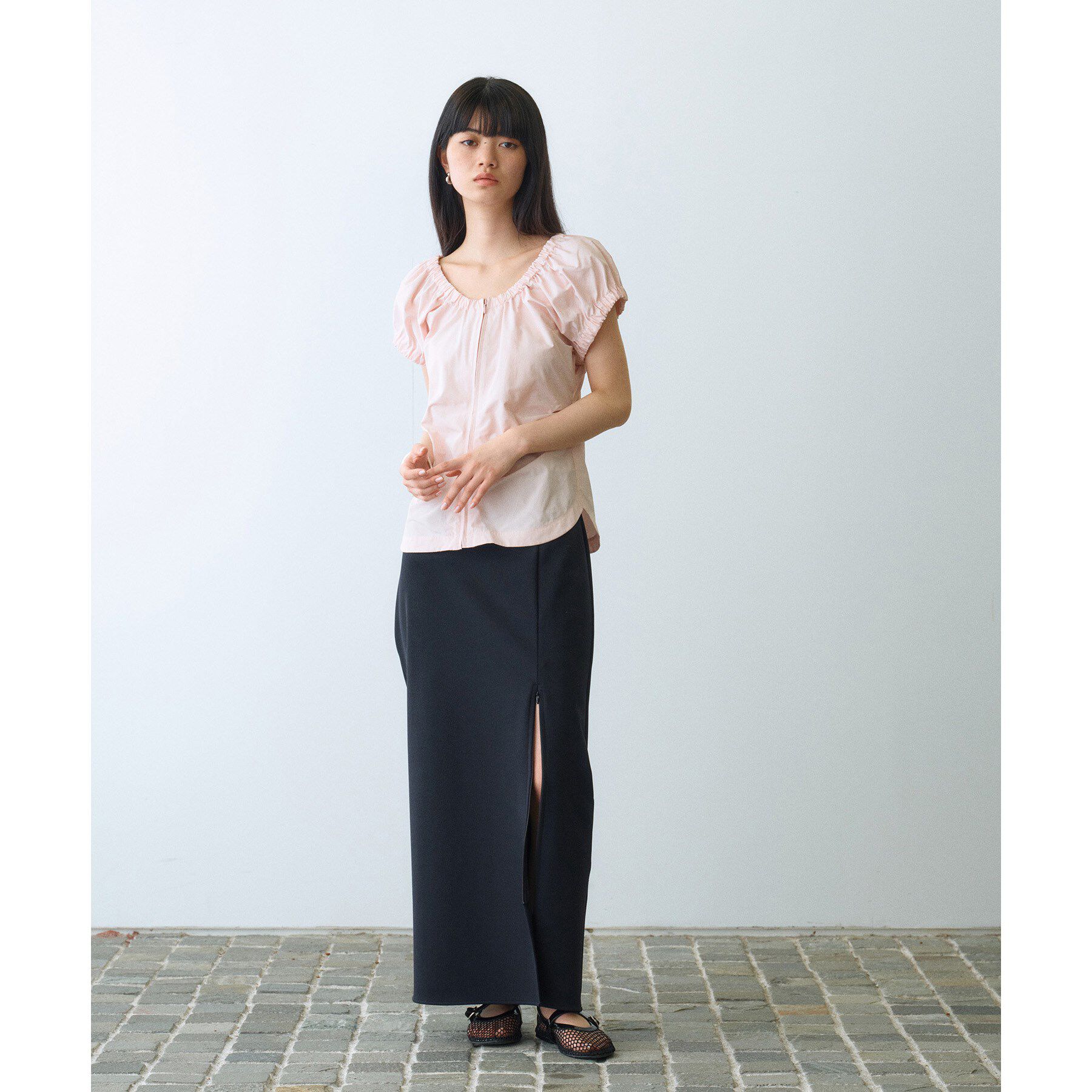 CODE A「sporty gathered blouse」|シャツ・ブラウス|