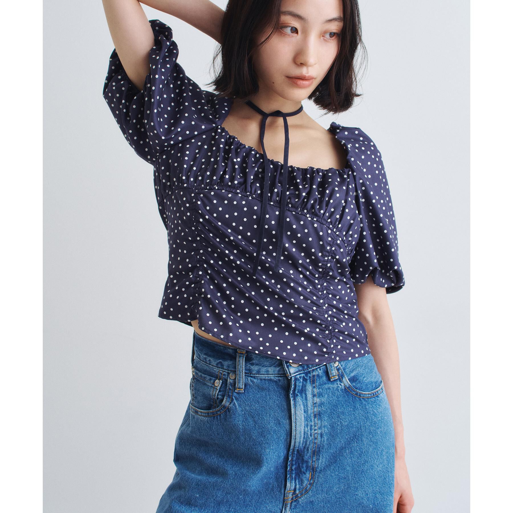 CODE A「polka dot blouse」|シャツ・ブラウス|
