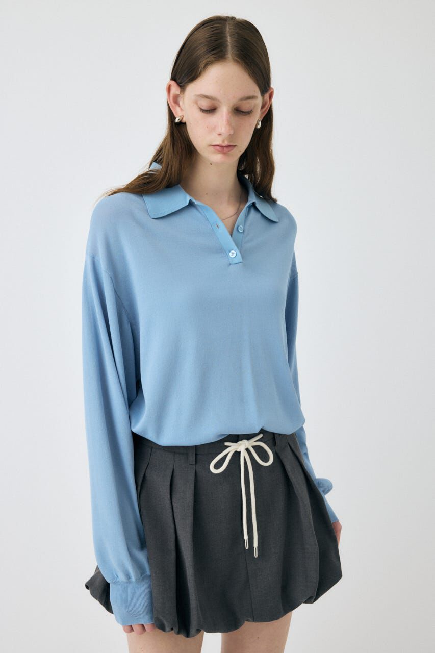 MOUSSY「BORDER KNIT ポロ」|ニット・セーター|
