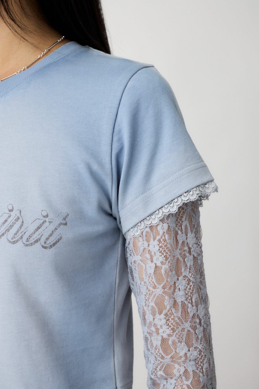 MOUSSY「LACE LAYER TEE」|Tシャツ・カットソー|