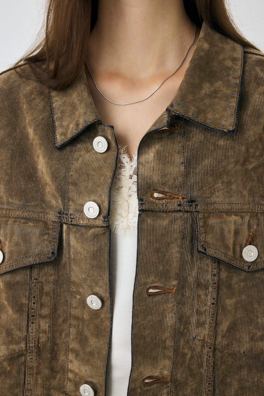 MOUSSY「OVERSIZED CORDUROY ジャケット」|デニムジャケット|