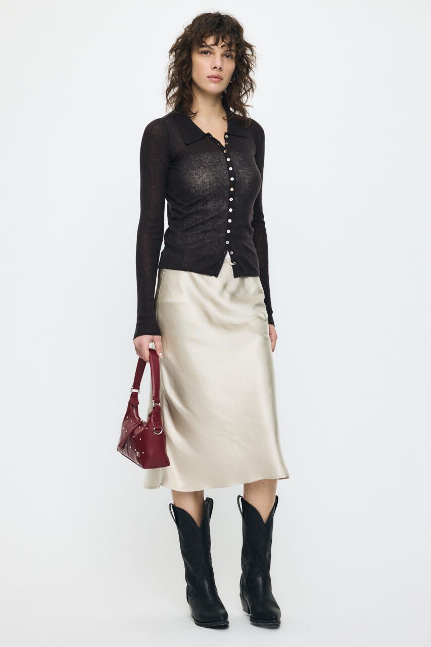 MOUSSY「SATIN MIDI スカート」|スカート|