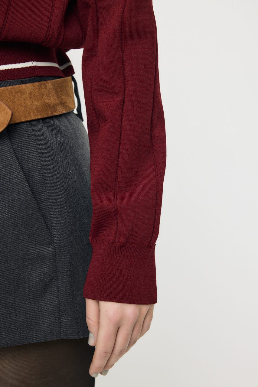 MOUSSY「BI COLOR KNIT ポロ」|ニット・セーター|