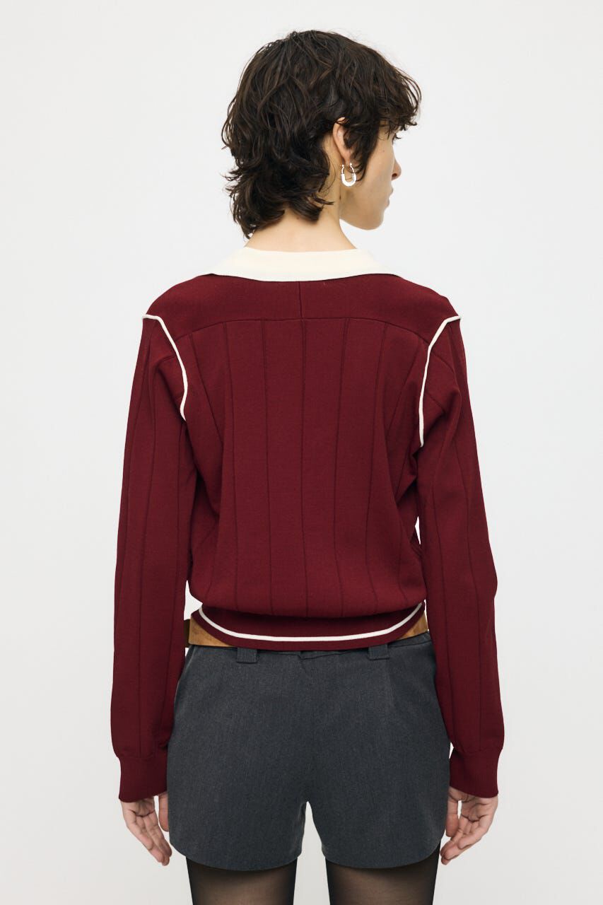 MOUSSY「BI COLOR KNIT ポロ」|ニット・セーター|