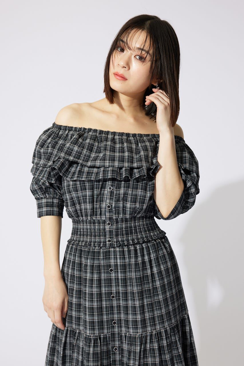 rienda「2WAYオフショルダーショートトップス」|シャツ・ブラウス|