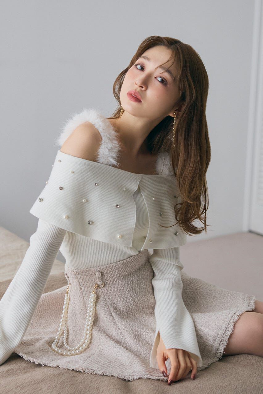 rienda「ツイードフレアスコートショートパンツ」|その他|