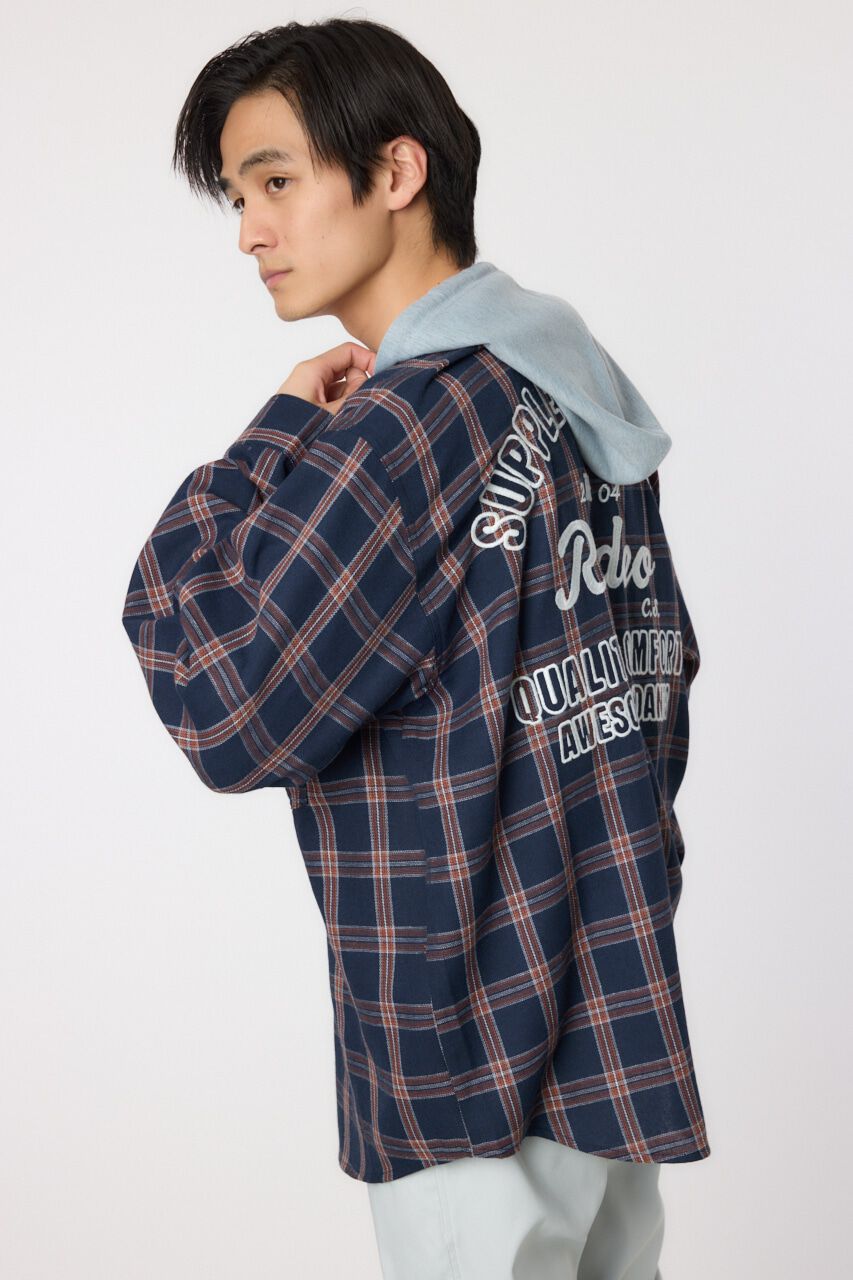 RODEO CROWNS「フーデッドチェックシャツ」|シャツ・ブラウス|