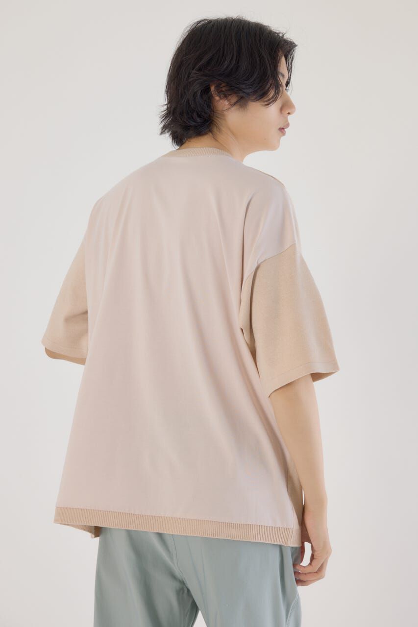 RODEO CROWNS「メンズCURVE LOGOコンビニットトップス」|Tシャツ・カットソー|