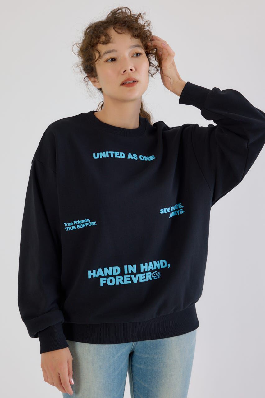 RODEO CROWNS「メッセージスウェットトップス」|Tシャツ・カットソー|BLK