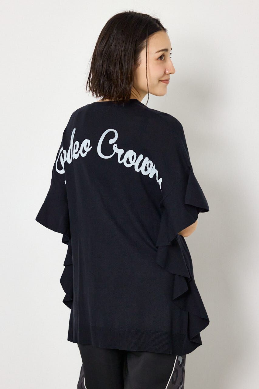 RODEO CROWNS「袖フリルニットトップス」|ニット・セーター|BLK