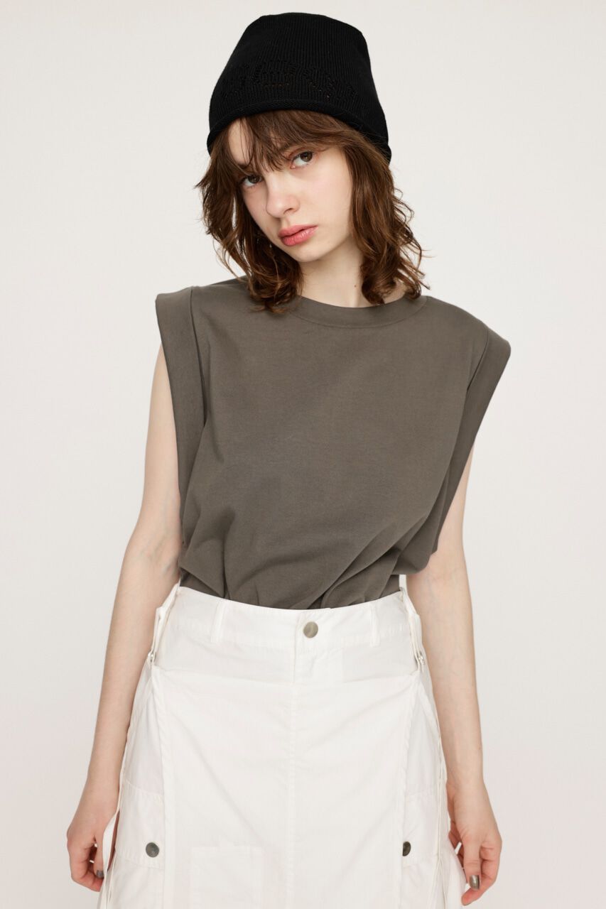 SLY「ROLL UP SLEEVE BOX トップス」|タンクトップ|